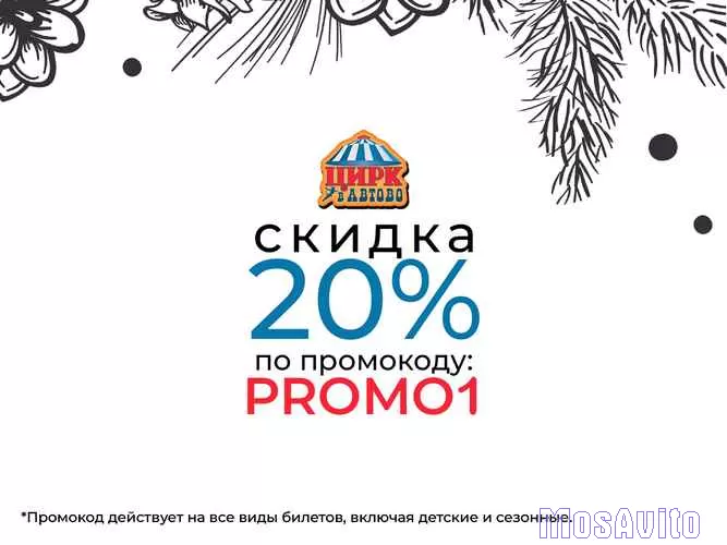 Цирк в Автово — скидка 20% по промокоду PROMO1