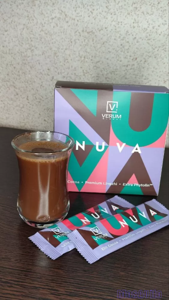 NUVA (Нува), какао с линчжи, упаковка (15 саше)